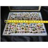 Image 16 : Multiple Pins & Medals: Characters, Animals, Sports, Awards, etc in Display Case 16"L