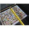 Image 17 : Multiple Pins & Medals: Characters, Animals, Sports, Awards, etc in Display Case 16"L