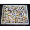 Image 2 : Multiple Pins & Medals: Characters, Animals, Sports, Awards, etc in Display Case 16"L