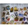 Image 3 : Multiple Pins & Medals: Characters, Animals, Sports, Awards, etc in Display Case 16"L
