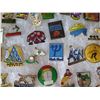 Image 8 : Multiple Pins & Medals: Characters, Animals, Sports, Awards, etc in Display Case 16"L