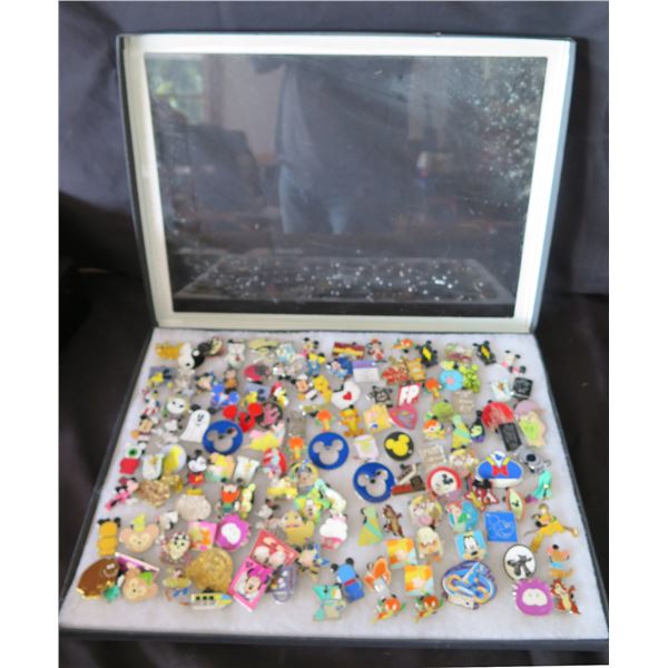 Multiple Character Pins Euro Disney w/ Pinback AAAAAA 013  in Display Case 16"L