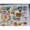 Image 9 : Multiple Pins & Medals: Cities, Cars, Sports, Food, Music, etc in Display Case 16"L