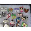 Image 9 : Multiple Pins & Medals: Cartoon Characters, Animals, Disney Rides, etc in Display Case 16"L
