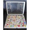 Image 1 : Multiple Pins & Medals: Cartoon Characters, Animals, Disney, etc in Display Case 16"L