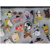 Image 8 : Multiple Pins & Medals: Cartoon Characters, Animals, Disney, etc in Display Case 16"L