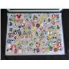 Image 2 : Multiple Pins & Medals: Characters, Animals, Alphabets, etc in Display Case 16"L