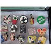 Image 9 : Multiple Pins & Medals: Cartoon Characters, Animals, Disney, etc in Display Case 16"L