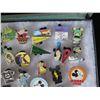 Image 9 : Multiple Pins & Medals: Cartoon Characters, Animals, Disney, etc in Display Case 16"L