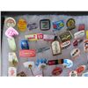 Image 3 : Multiple Pins: Food, Places, Balloons, Events, etc Euro Advertising Pins 002 in Display Case 16"L