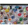 Image 9 : Multiple Pins: Food, Places, Balloons, Events, etc Euro Advertising Pins 002 in Display Case 16"L