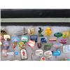 Image 10 : Multiple Pins: Food, Places, Balloons, Events, etc Euro Advertising Pins 005 in Display Case 16"L