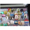 Image 11 : Multiple Pins: Food, Places, Balloons, Events, etc Euro Advertising Pins 005 in Display Case 16"L