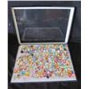 Image 1 : Multiple Pins: Food, Places, Balloons, Events, etc Euro Advertising Pins 005 in Display Case 16"L