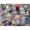 Image 8 : Multiple Pins: Food, Places, Balloons, Events, etc Euro Advertising Pins 005 in Display Case 16"L