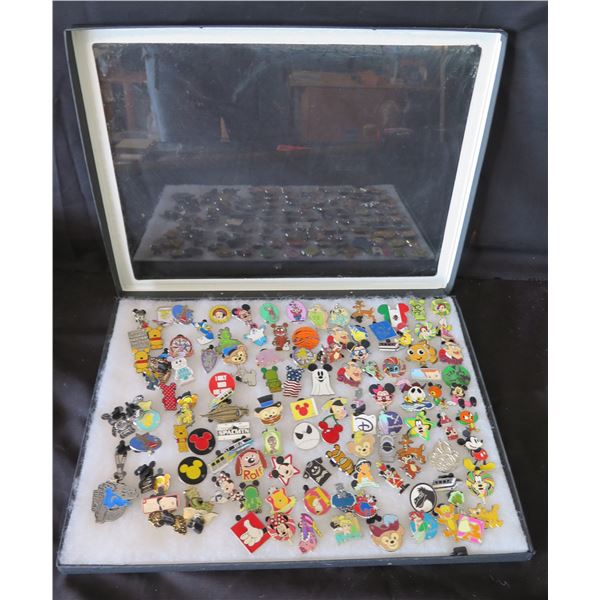 Multiple Character Pins Euro Disney w/ Pinback AAAAAA 007  in Display Case 16"L