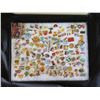 Image 2 : Multiple Pins & Medals: Characters, Animals, Sports, Food, etc in Display Case 16"L
