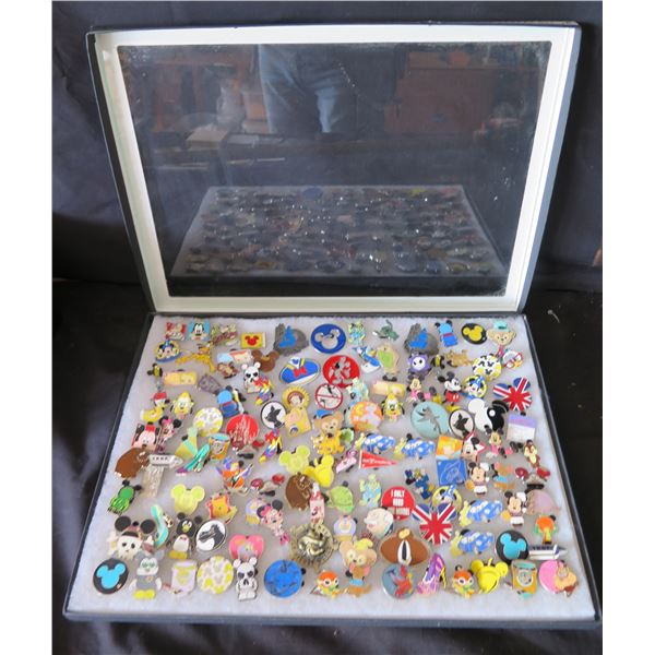 Multiple Character Pins Euro Disney w/ Pinback AAAAAA 011  in Display Case 16"L
