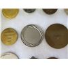 Image 10 : Qty 7 Medals & Coins: Jean Moulin Resistance, Petanque, etc, in Display Case 16"L