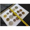 Image 16 : Qty 7 Medals & Coins: Jean Moulin Resistance, Petanque, etc, in Display Case 16"L