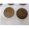 Image 7 : Qty 7 Medals & Coins: Jean Moulin Resistance, Petanque, etc, in Display Case 16"L