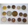 Image 8 : Qty 7 Medals & Coins: Jean Moulin Resistance, Petanque, etc, in Display Case 16"L