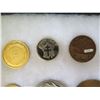 Image 9 : Qty 7 Medals & Coins: Jean Moulin Resistance, Petanque, etc, in Display Case 16"L