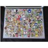 Image 2 : Multiple Pins & Medals: Characters, Animals, Disney, Food, etc in Display Case 16"L