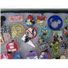 Image 8 : Multiple Pins & Medals: Characters, Animals, Disney, Food, etc in Display Case 16"L