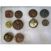 Image 2 : Qty 10 Medals & Coins: Sports, La Vallee du Rhone, Jean Roatta, etc in Display Case 16"L