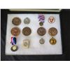Image 2 : Qty Approx. 12 Medals & Coins: Sports, Petanque, etc in Display Case 16"L