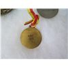 Image 17 : Qty  8 Medals & Coins: Sports, Petanque, Bourgogne, Indiv, etc in Display Case 16"L