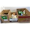 Image 1 : 3 BOXES OF CRYSTAL, VASES AND CANDLES