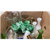 Image 3 : 3 BOXES OF CRYSTAL, VASES AND CANDLES