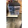 Image 8 : TECHNICS RECORD PLAYER IN SEABREEZE AND RACK OF CDS