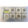 Image 1 : 7 1968 CANADIAN SILVER .500 QUARTERS