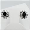 Image 4 : NEW STERLING SILVER 8.17MM X 5.96MM GENUINE CHROME DIOPSIDE (2.62CTS) & CZ EARRINGS, W/A $955.00
