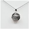 Image 1 : STERLING SILVER DIAMOND PENDANT WITH STERLING CHAIN, 10 DIAMONDS (0.05CTS), W/A $755.00