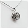 Image 2 : STERLING SILVER DIAMOND PENDANT WITH STERLING CHAIN, 10 DIAMONDS (0.05CTS), W/A $755.00