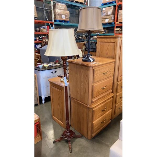 FLOOR LAMP AND TABLE LAMP