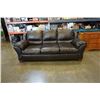 Image 1 : BROWN LEATHER SOFA