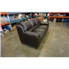 Image 3 : BROWN LEATHER SOFA