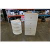 Image 1 : 4 DRAWER WHITE CHEST OF DRAWERS AMD WHITE CORNER ENDTABLE