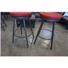 Image 3 : 2 AS NEW HOME ELEGANCE RED SWIVEL BARSTOOLS - RETAIL $249 EACH