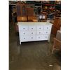 Image 1 : WHITE GLASSTOP 8 DRAWER DRESSER