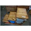 Image 2 : PINE STEP SHELF WITH ORGANIZER BINS