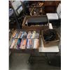 Image 1 : 2 BOXES OF DVDS, PIONEER SYNTHESISER TUNER, CB RADIO AND WALKIE TALKIES