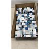 Image 2 : 3 BOXES OF NEW STICKY NOTES, PENS, INVISIBLE TAPE PAPER CLIPS AND NOTE PADS