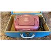Image 2 : OLD SUITCASE WITH COMPACT DISC PLAYER AND CORD - WORKING