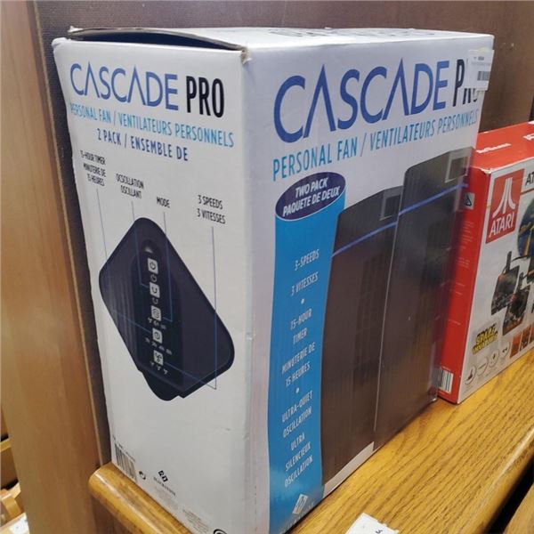 NEW CASCADES TWIN PACK PERSONAL FANS